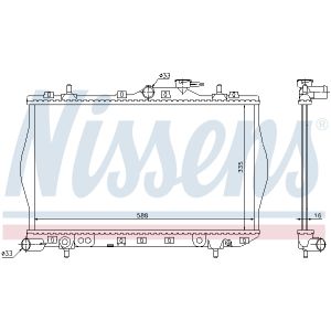 Radiatore, raffreddamento motore NISSENS 622971