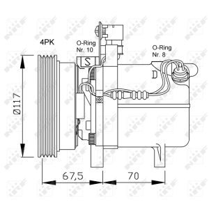 Kompressori, ilmastointilaite NRF 32055