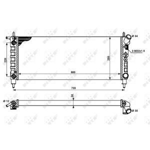 Radiator, motorkoeling NRF 50242