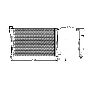 Arrefecedor do motor AVA COOLING MS2281
