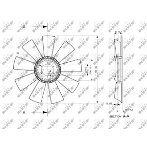 Moinho, ventilador NRF 49854