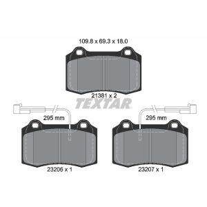 Set di pastiglie freno TEXTAR 2138103, fronte