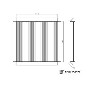 Filtro, ar do habitáculo BLUE PRINT ADBP250072