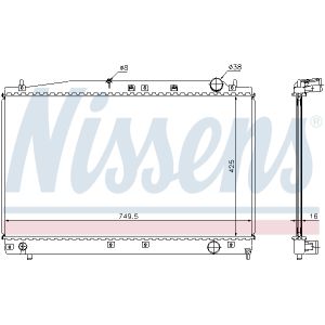 Radiator, motorkoeling NISSENS 64654A