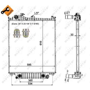 Radiatore, raffreddamento motore EASY FIT NRF 56032