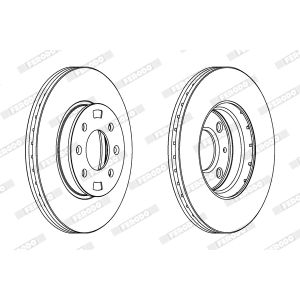 Disco freno FERODO DDF1603C