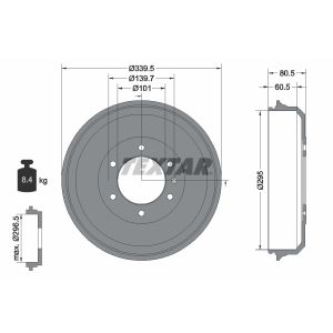 Tambour de frein TEXTAR 94043300