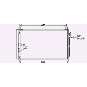 Condensador, sistema de ar condicionado AVA COOLING DN5448D