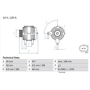 Dynamo / Alternator BOSCH 0 986 041 140