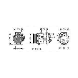 Compressor, ar condicionado AVA COOLING PEAK322