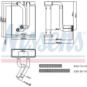 Intercambiador de calor, calefacción interior NISSENS 77508