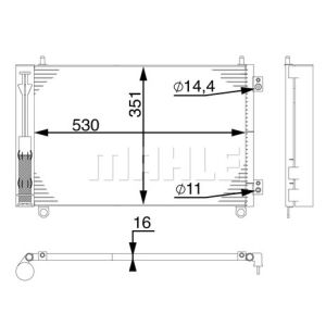 Kondensator, Klimaanlage MAHLE AC 664 000S