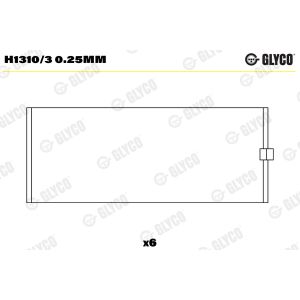 Rolamento da cambota GLYCO H1310/3 0.25mm