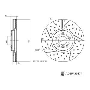 Disco de travão BLUE PRINT ADBP430174