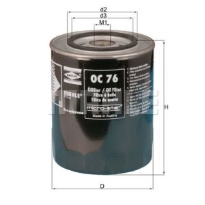 Filtro olio KNECHT OC 76