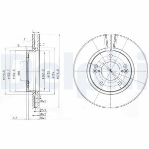 Disco freno DELPHI BG3721