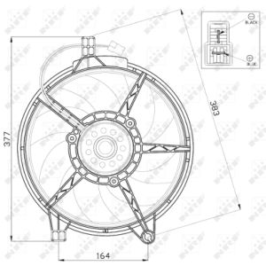 Ventola, raffreddamento motore NRF 47445