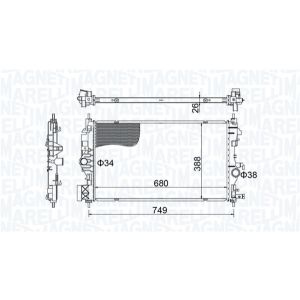 Arrefecedor do motor MAGNETI MARELLI 350213206300