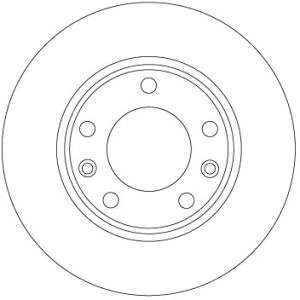 Disco de freno TRW DF6910 hinten, macizo, 1 Pieza