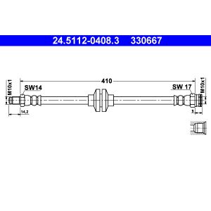 Bremsschlauch ATE 24.5112-0408.3