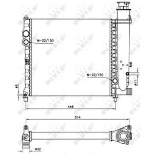 Radiator, motorkoeling NRF 58714