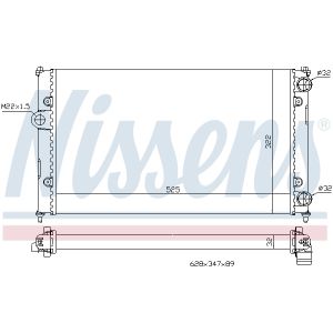 Radiador, refrigeración de motor NISSENS 639961