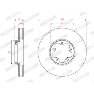 Disque de frein FERODO DDF3057C