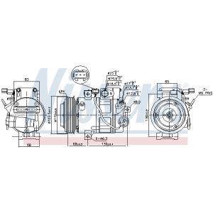 Compresor, aire acondicionado NISSENS 890687