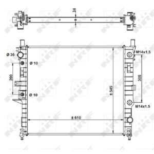 Radiator, motorkoeling EASY FIT NRF 55334