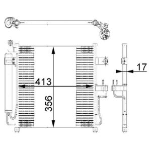 A/C-kondensor MAHLE AC 677 000S