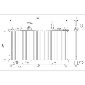 Radiateur moteur VALEO 701168
