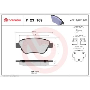 Levyjarrun jarrupalasarja BREMBO P 23 169