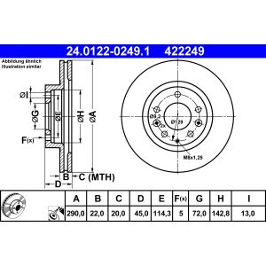 Bremsscheibe ATE 24.0122-0249.1
