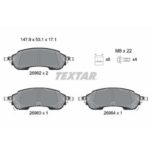 Conjunto de pastilhas de travão TEXTAR 2696201