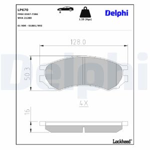 Jarrupalasarja DELPHI LP670, edessä