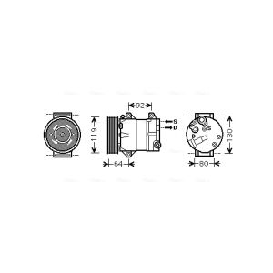 Compresor, aire acondicionado AVA COOLING RTAK429