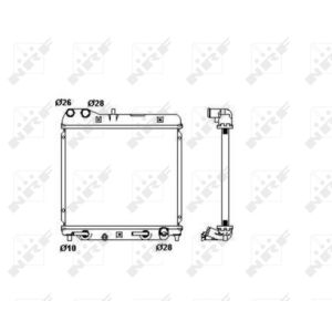 Radiador, refrigeración de motor NRF 53408