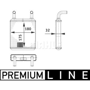 Wärmetauscher, Innenraumheizung BEHR MAHLE AH 132 000P