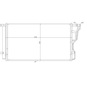 Condensador, sistema de ar condicionado NRF 350486