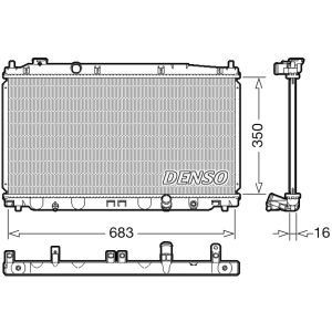 Radiador de motor DENSO DRM40035