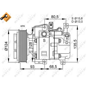 Ilmastoinnin kompressori EASY FIT NRF 32408