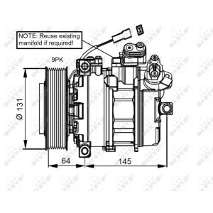 Compressor, ar condicionado NRF 32821