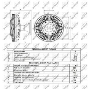 Koppeling, radiatorventilator NRF 49145
