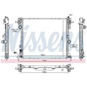 Radiator, motorkoeling NISSENS 606571