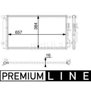 Condensador, aire acondicionado BEHR MAHLE AC 63 000P