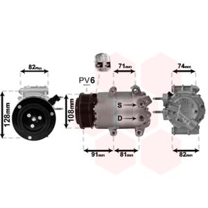 Compressor, ar condicionado VAN WEZEL 1800K498