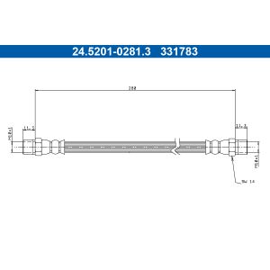 Bremsschlauch ATE 24.5201-0281.3