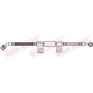 Tubo do travão flexível traseiro, esquerdo QUICK BRAKE 50.707