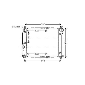 Arrefecedor do motor AVA COOLING DWA2066