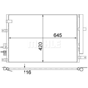 Kondensator, Klimaanlage MAHLE AC 693 000S